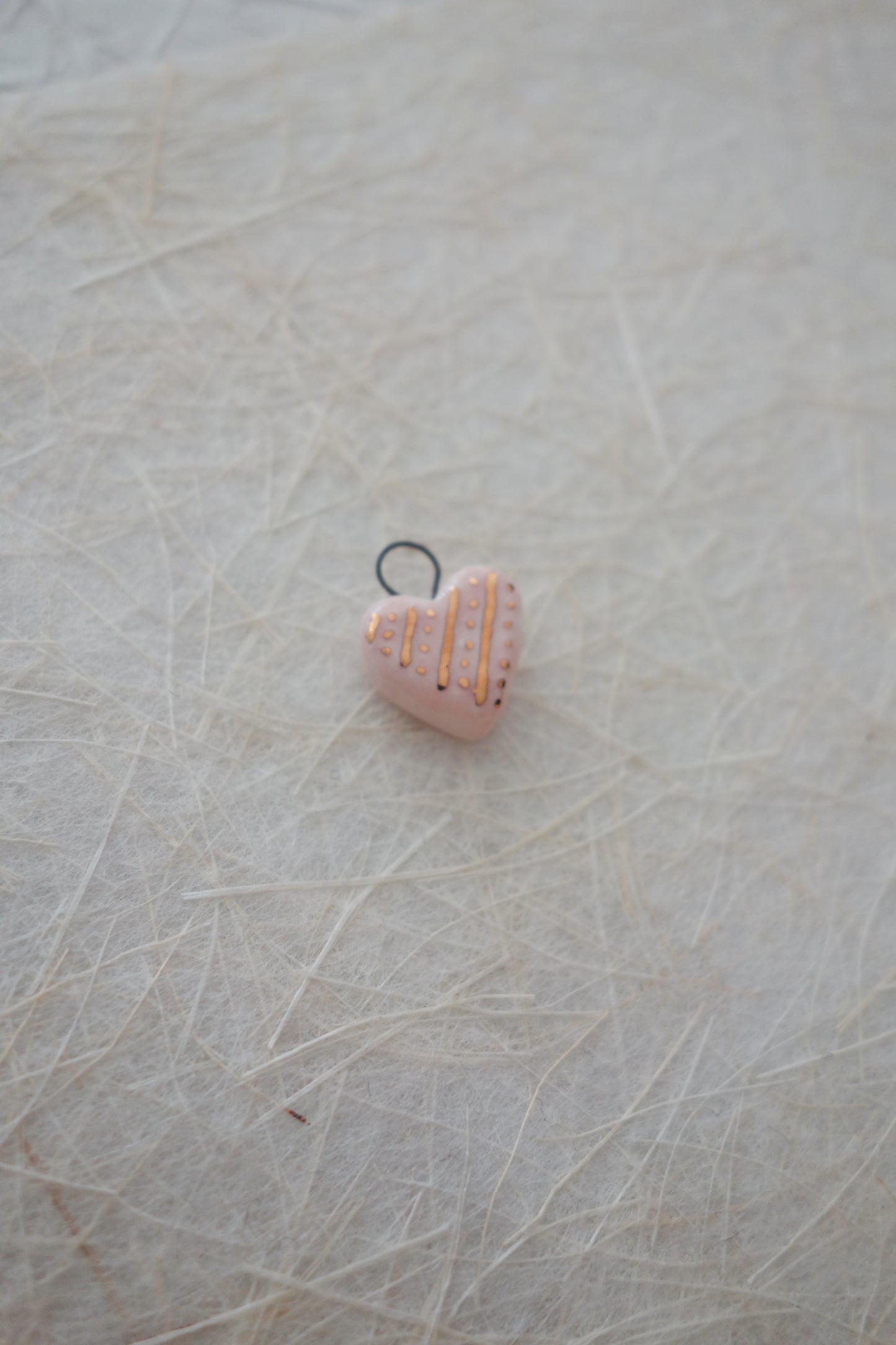 PINK&GOLD ceramic charm necklace