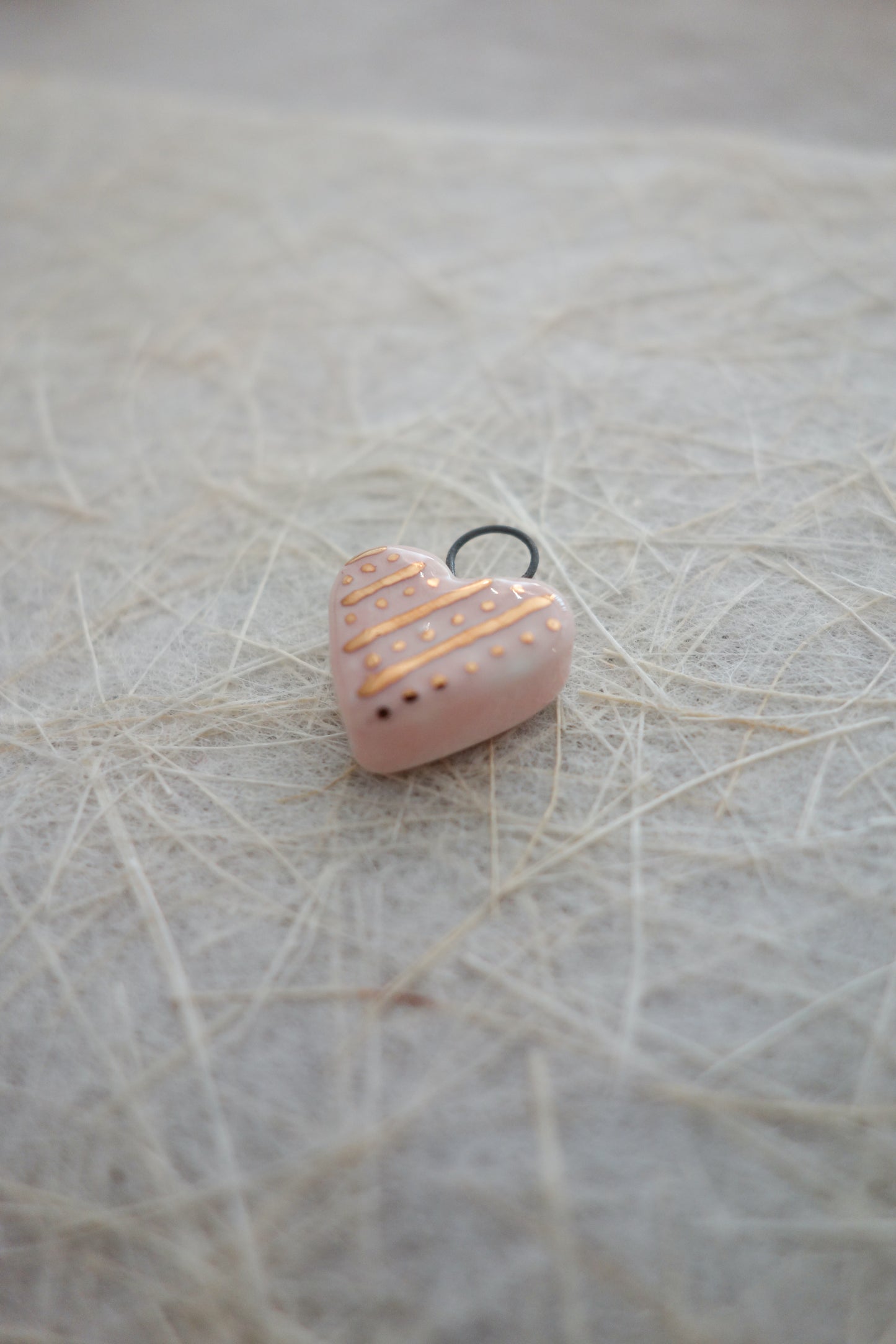 PINK&GOLD ceramic charm necklace