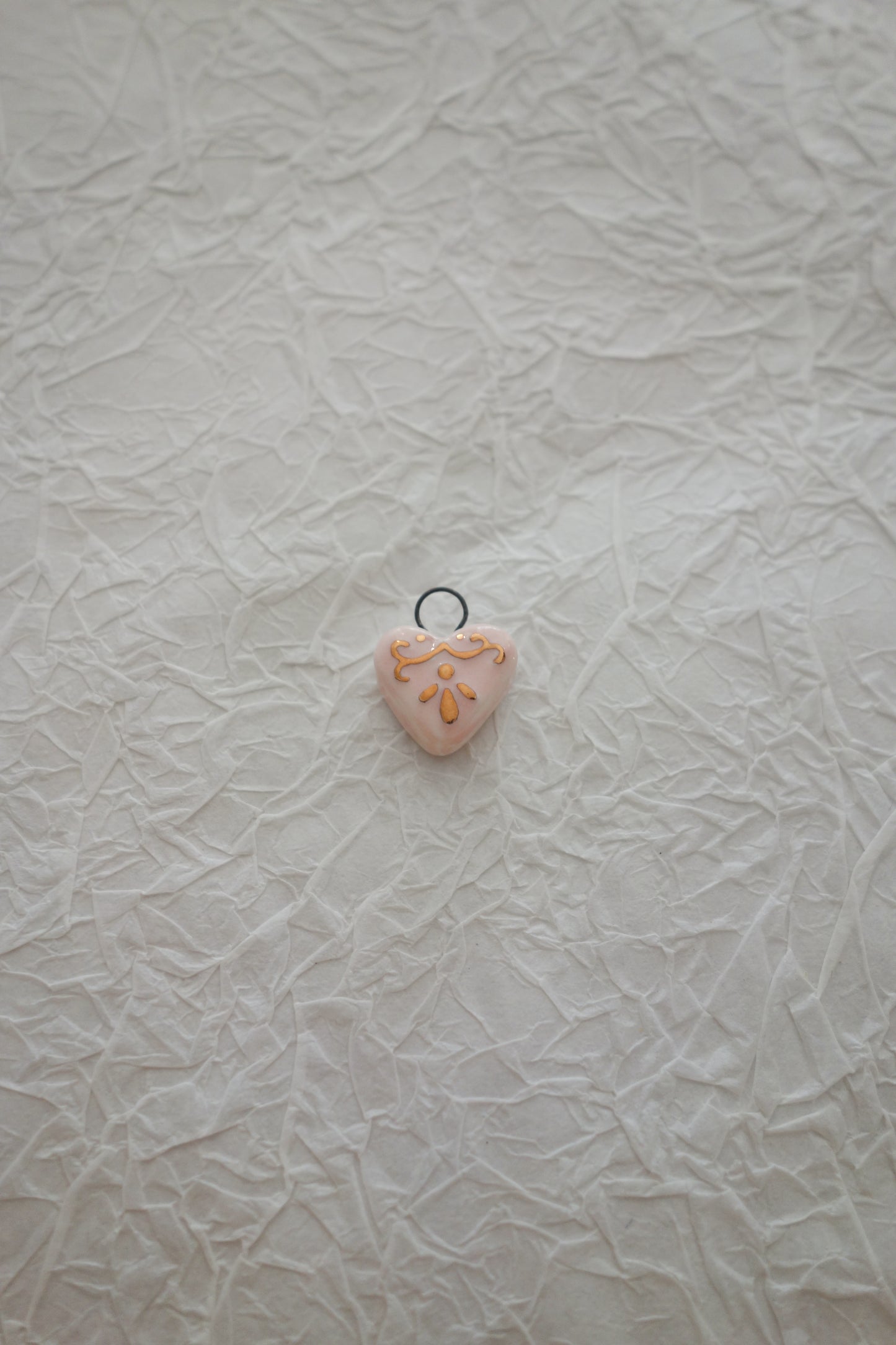 PINK&GOLD ceramic charm necklace