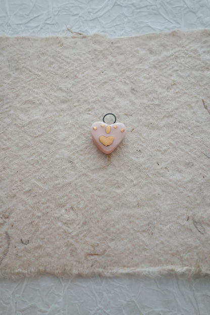 PINK&GOLD ceramic charm necklace