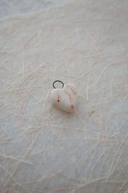 Gold fish ceramic charm necklace